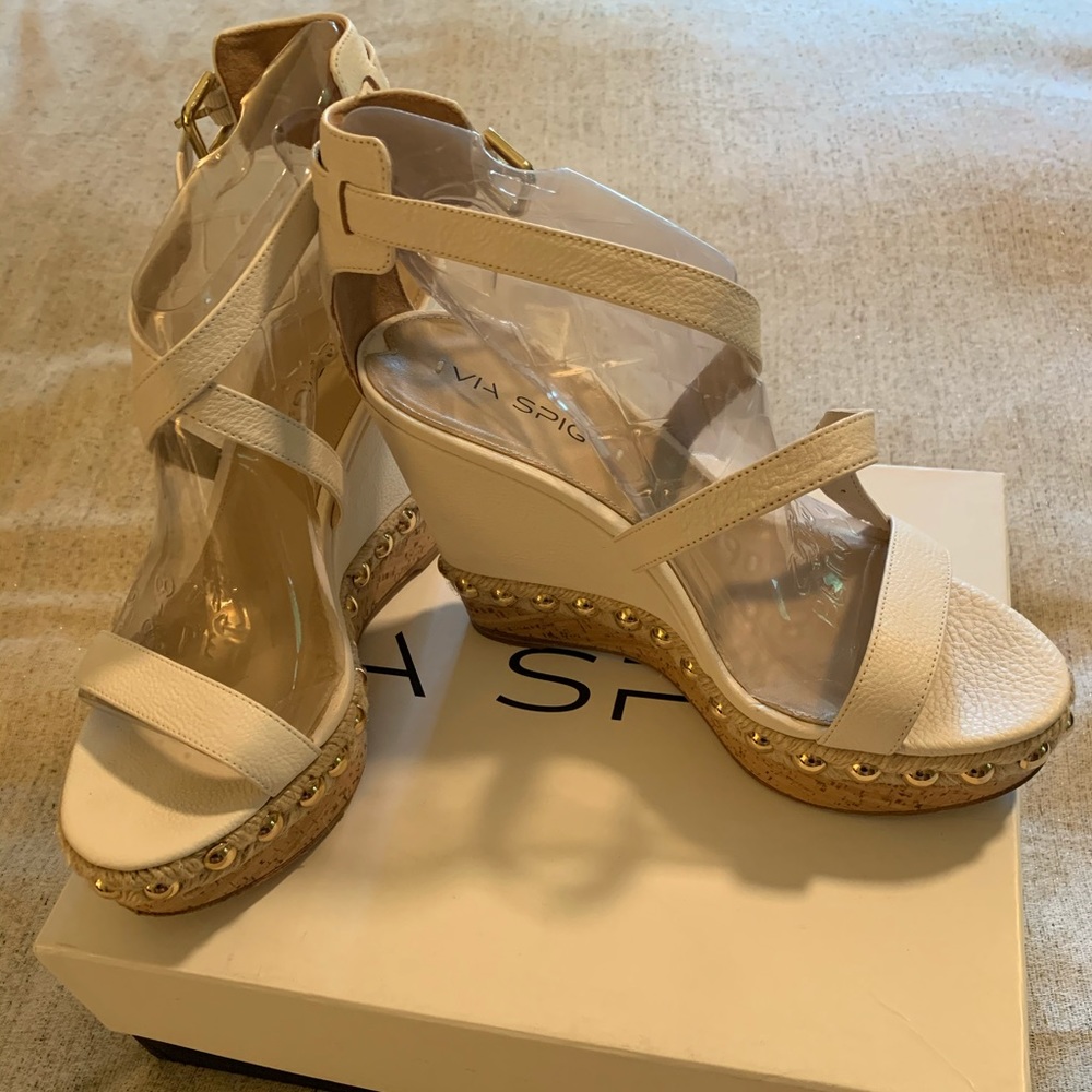 Via spiga wedge sandals